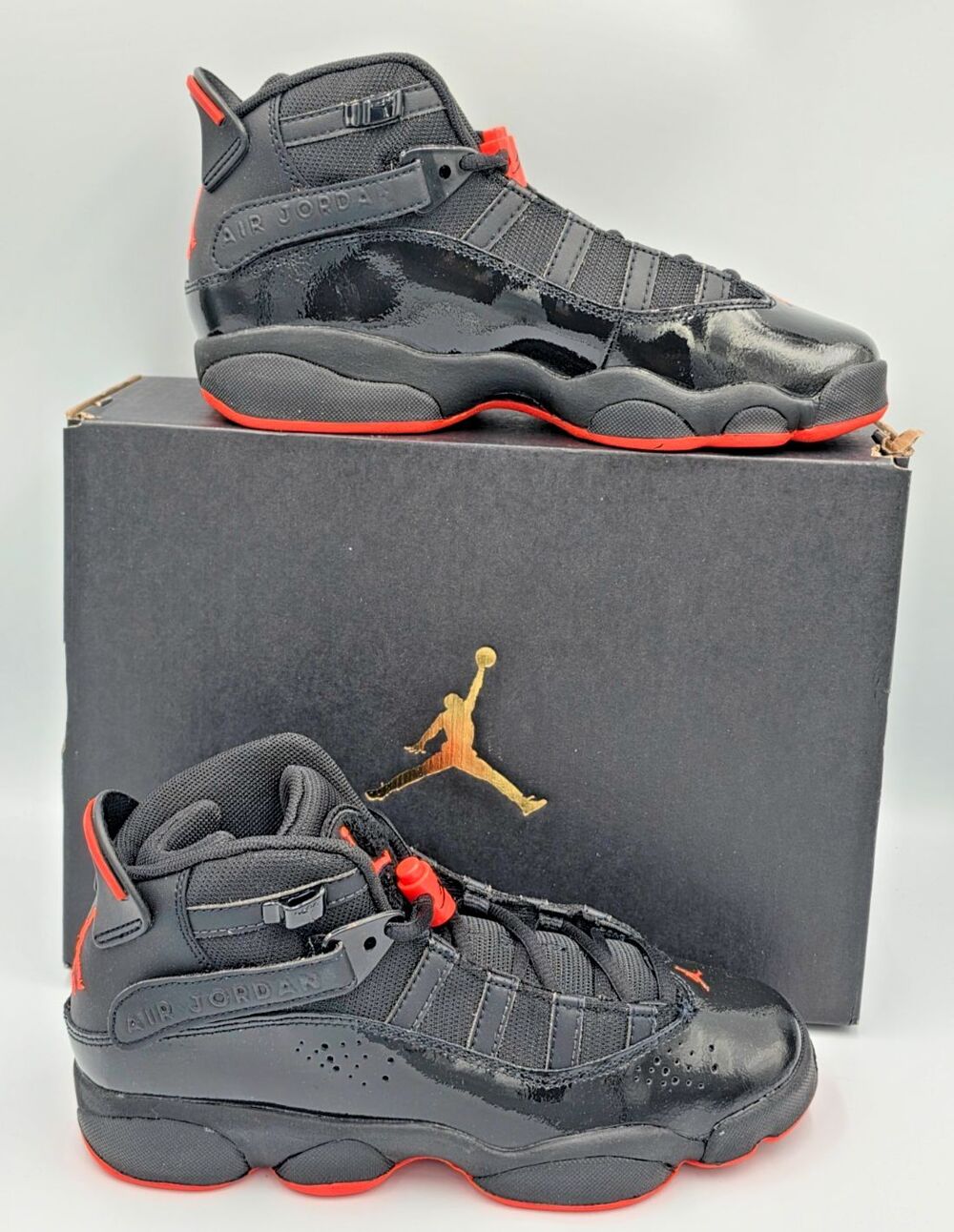 AIR JORDAN 6 RINGS GS BLACK INFRARED 23 5.5Y WOMENS 7 323419-066 NIB